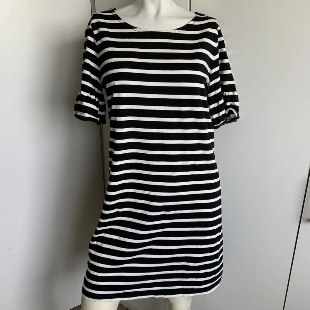 J.Crew Black and White Striped Tee